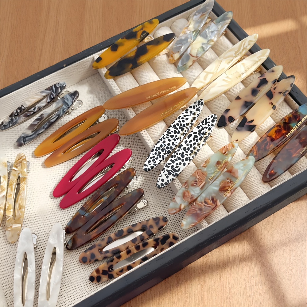Bobby Pin Bulk - 2 adet/takım zarif asetat Oval tokalar