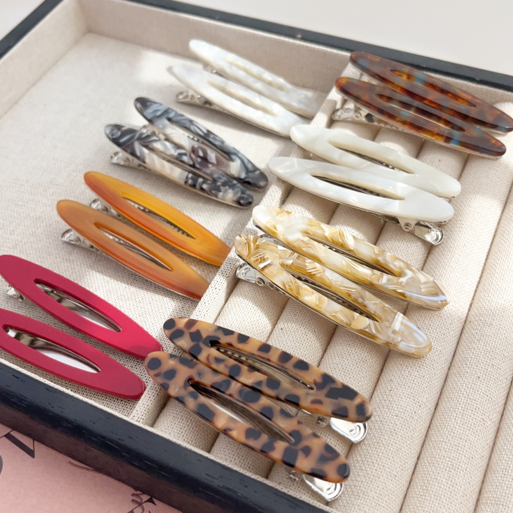 Bobby Pin Bulk - 2 adet/takım zarif asetat Oval tokalar