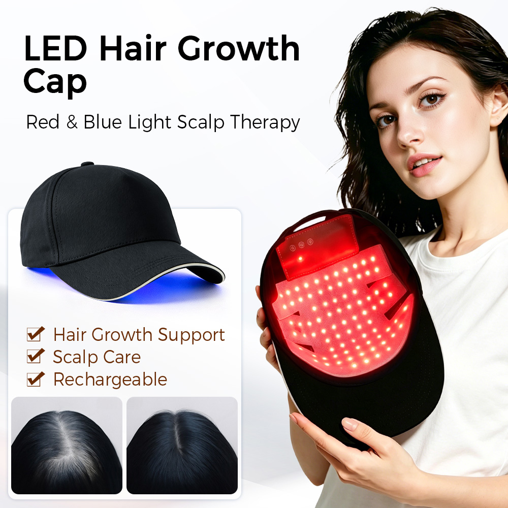 Hair Care Elseve - LED Saç Çıkarma Bonesi Kırmızı Mavi